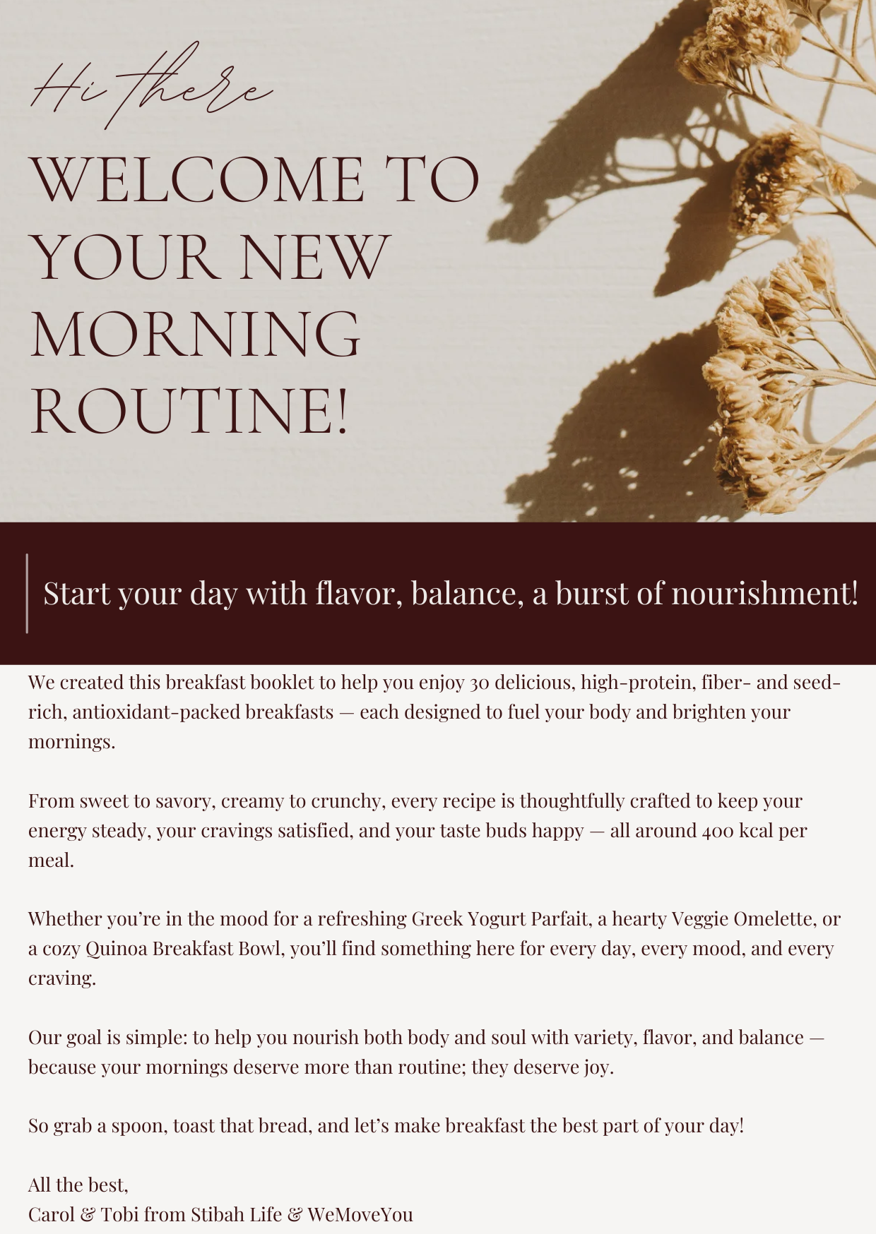 The Power Breakfast Booklet